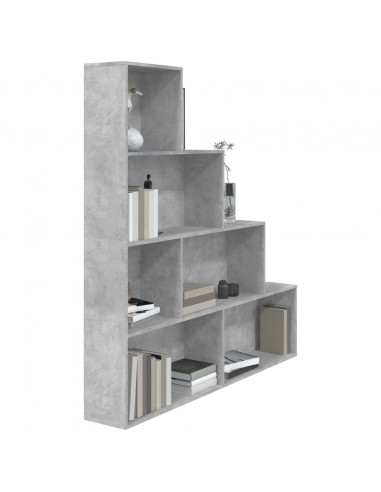 Libreria/Divisorio Grigio Cemento 155x24x160 Legno Multistrato