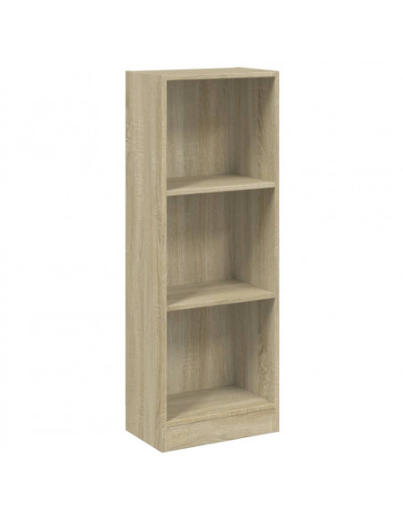 Libreria 3 Ripiani Rovere Sonoma 40x24x108 cm Legno Multistrato