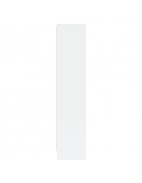 Libreria 3 Ripiani Bianco Lucido 40x24x108 cm Legno Multistrato