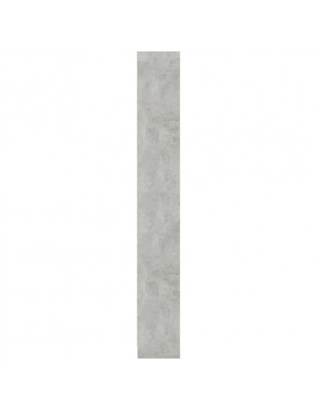 Libreria 5 Ripiani Grigio Cemento 40x24x175cm Legno Multistrato