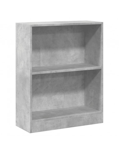 Libreria Grigio Cemento 60x24x76 cm in Legno Multistrato