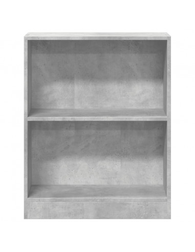 Libreria Grigio Cemento 60x24x76 cm in Legno Multistrato