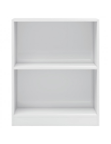 Libreria Bianco Lucido 60x24x76 cm in Legno Multistrato