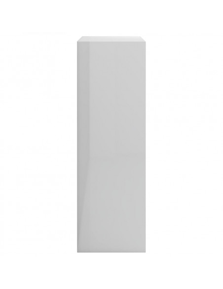Libreria Bianco Lucido 60x24x76 cm in Legno Multistrato