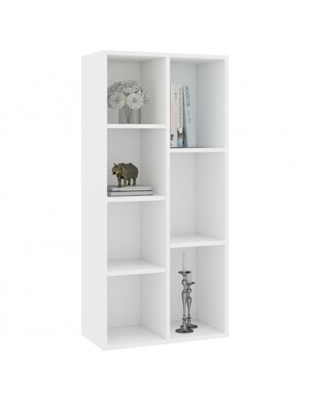 Libreria Bianca 50x25x106 cm in Legno Multistrato