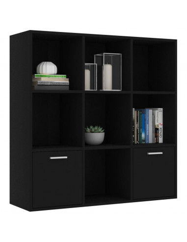 Libreria Nera 98x30x98 cm in Legno Multistrato
