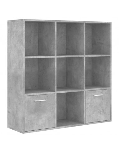 Libreria Grigio Cemento 98x30x98 cm in Legno Multistrato
