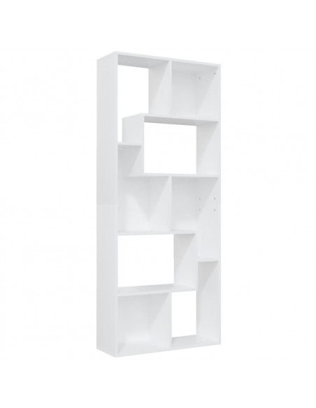 Libreria Bianca 67x24x161 cm in Legno Multistrato