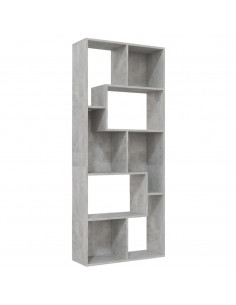 Libreria Grigio Cemento 67x24x161 cm in Legno Multistrato 2