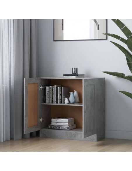 Libreria Grigio Cemento 82,5x30,5x80 cm in Legno Multistrato