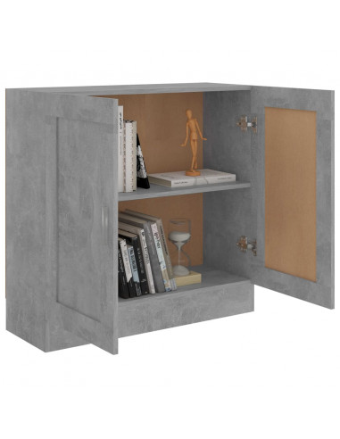 Libreria Grigio Cemento 82,5x30,5x80 cm in Legno Multistrato