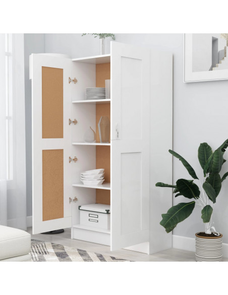 Libreria Bianca 82,5x30,5x150 cm in Legno Multistrato