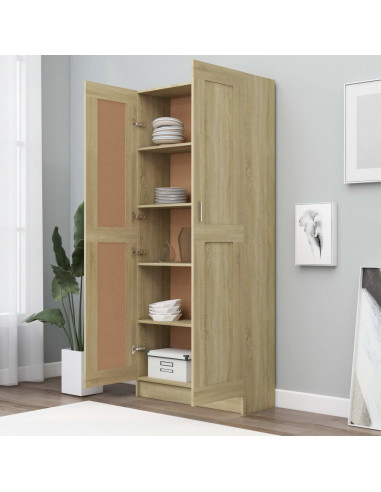 Libreria Rovere Sonoma 82,5x30,5x185,5 cm in Legno Multistrato