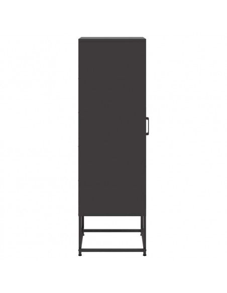 Mobile TV Nero 100,5x39x60,5 cm in Acciaio