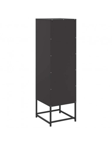 Mobile TV Nero 100,5x39x60,5 cm in Acciaio