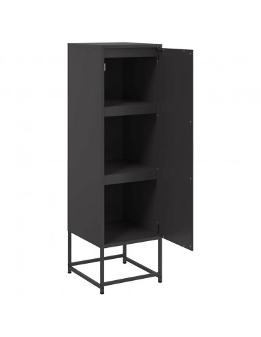 Mobile TV Nero 100,5x39x60,5 cm in Acciaio