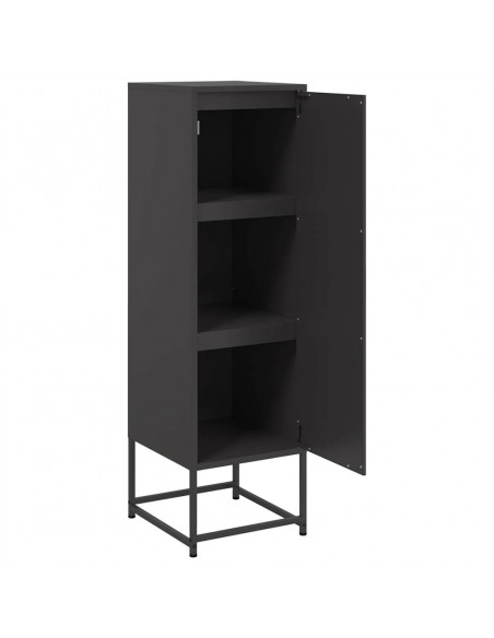 Mobile TV Nero 100,5x39x60,5 cm in Acciaio