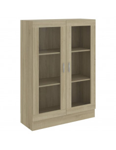 Armadietto Vetrina Rovere Sonoma 82,5x30,5x115 cm Multistrato 2