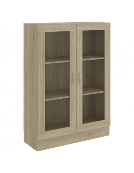 Armadietto Vetrina Rovere Sonoma 82,5x30,5x115 cm Multistrato