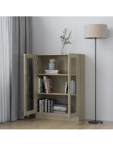 Armadietto Vetrina Rovere Sonoma 82,5x30,5x115 cm Multistrato