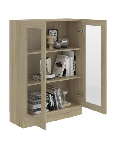 Armadietto Vetrina Rovere Sonoma 82,5x30,5x115 cm Multistrato