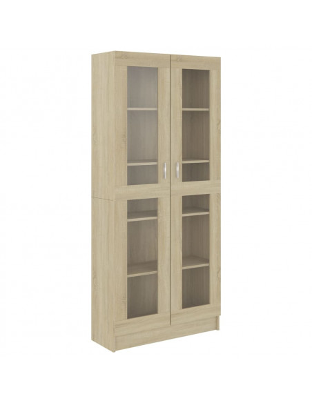Armadietto Vetrina Rovere Sonoma 82,5x30,5x185,5 cm Multistrato
