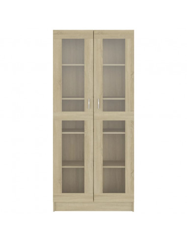 Armadietto Vetrina Rovere Sonoma 82,5x30,5x185,5 cm Multistrato
