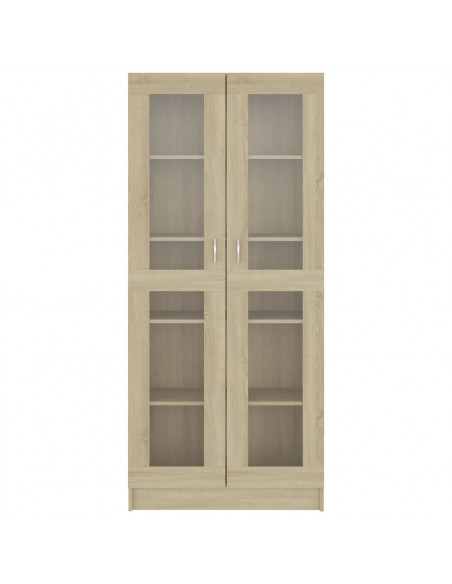 Armadietto Vetrina Rovere Sonoma 82,5x30,5x185,5 cm Multistrato