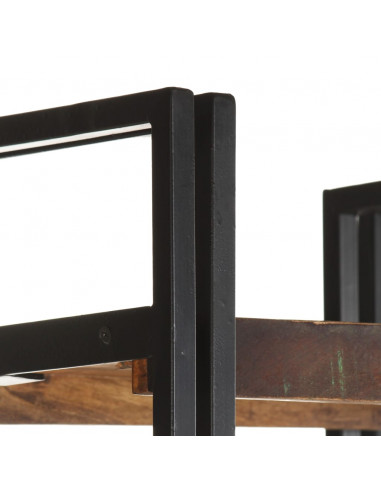 Libreria a 5 Ripiani 40x30x180cm in Massello di Recupero