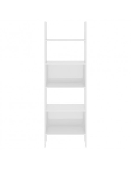 Libreria Bianco Lucido 60x35x180 cm in Legno Multistrato