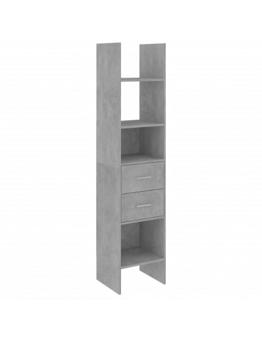 Libreria Grigio Cemento 40x35x180 cm in Legno Multistrato