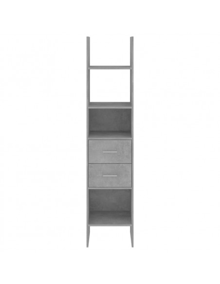 Libreria Grigio Cemento 40x35x180 cm in Legno Multistrato