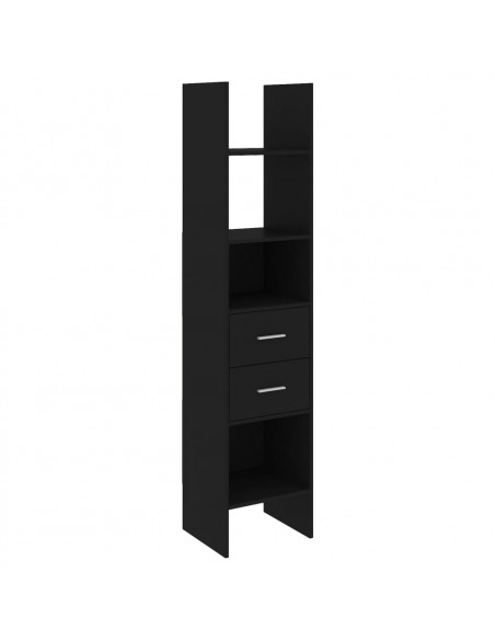 Libreria Nera 40x35x180 cm in Legno Multistrato
