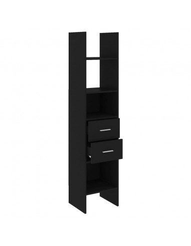 Libreria Nera 40x35x180 cm in Legno Multistrato