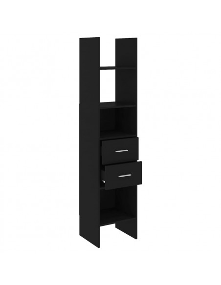 Libreria Nera 40x35x180 cm in Legno Multistrato