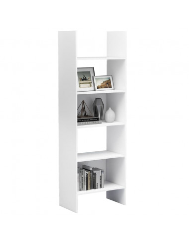 Libreria Bianca 60x35x180 cm in Legno Multistrato