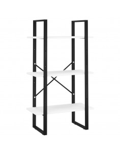 Scaffale Portaoggetti Bianco 60x30x105 cm Legno Multistrato 2