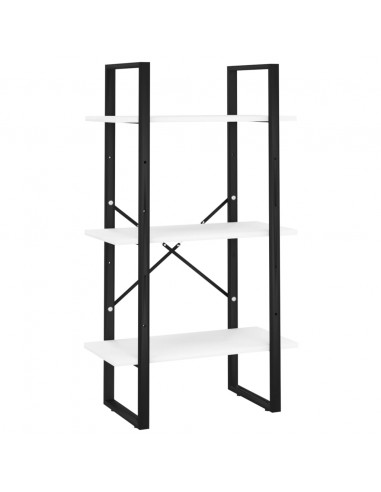 Scaffale Portaoggetti Bianco 60x30x105 cm Legno Multistrato