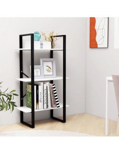 Scaffale Portaoggetti Bianco 60x30x105 cm Legno Multistrato