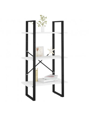 Scaffale Portaoggetti Bianco 60x30x105 cm Legno Multistrato