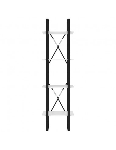 Libreria a 4 Ripiani Bianca 40x30x140 cm in Legno Multistrato