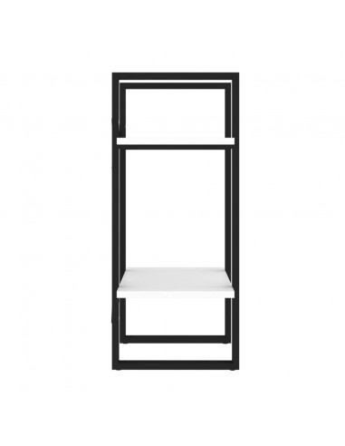 Libreria a 2 Ripiani Bianca 40x30x70 cm in Legno Multistrato