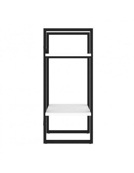 Libreria a 2 Ripiani Bianca 40x30x70 cm in Legno Multistrato