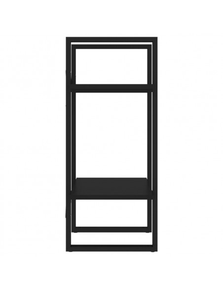 Libreria a 2 Ripiani Nera 40x30x70 cm in Legno Multistrato