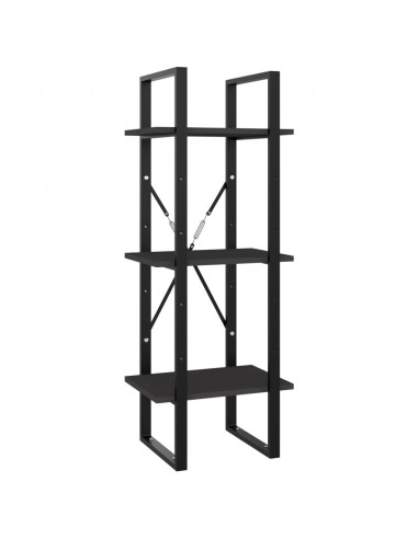 Libreria a 3 Ripiani Grigia 40x30x105 cm in Legno Multistrato