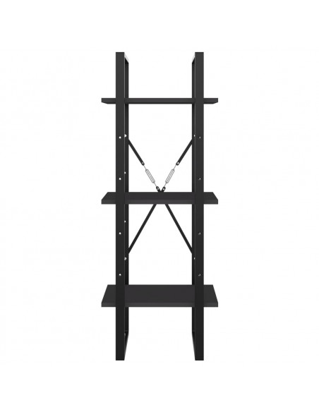 Libreria a 3 Ripiani Grigia 40x30x105 cm in Legno Multistrato