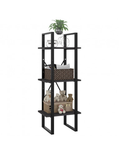 Libreria a 3 Ripiani Grigia 40x30x105 cm in Legno Multistrato