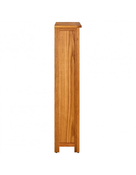 Libreria a 4 Ripiani 70x22x110 cm in Legno Massello di Rovere