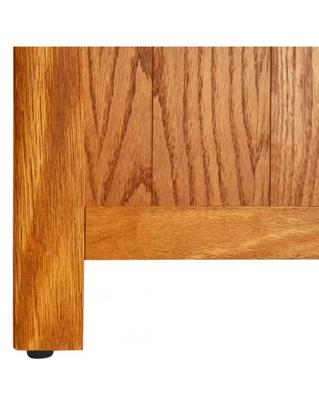 Libreria a 4 Ripiani 70x22x110 cm in Legno Massello di Rovere