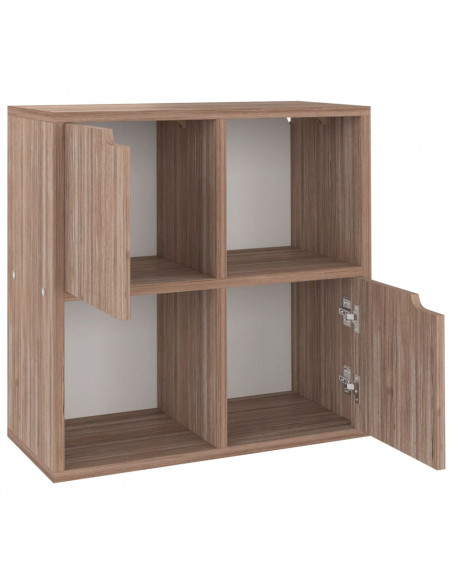 Libreria Grigio Rovere Sonoma 60x27,5x59,5cm Legno Multistrato